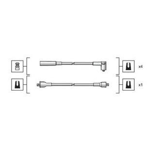 Високовольтові провода DACIA 1210,1310 HONDA PRELUDE II,III LADA NIVA MAZDA 626 NISSAN PRAIRIE PRO,TERRANO I,II SEAT MAGNETI MARELLI 941318111023