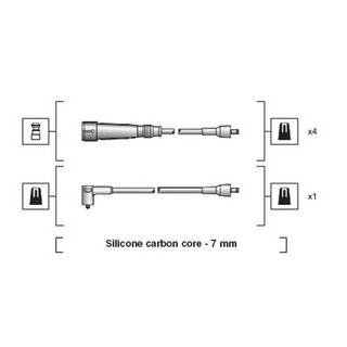 Комплект проводов зажигания MAGNETI MARELLI 941318111129