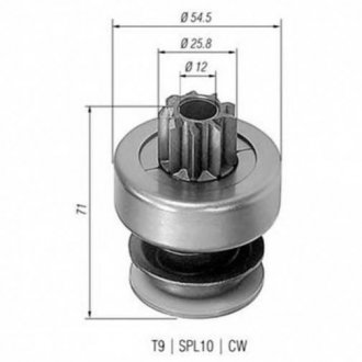 Бендикс (z=9) VW LT 2,4D AUDI-100D/TD DB 200-300D/TD [940113020061] Audi 100, Volkswagen LT MAGNETI MARELLI amb0061