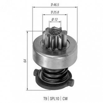 Купить Бендикс (z=9) OPEL 1,6D/1,7D VW Passat 1,6D AUDI 1,6D [940113020122] MAGNETI MARELLI amb0122 (фото1) подбор по VIN коду, цена 426 грн.