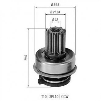 Купить,Бендикс (z=10) VW T4 1,9/2,5D, Passat 1,6/1,9D [940113020199] MAGNETI MARELLI amb0199 (фото1) подбор по VIN коду, цена 607 грн.