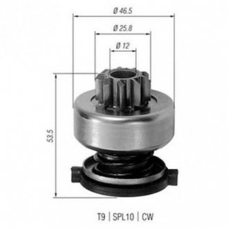 Купить Бендикс (z=9) AUDI 1,6-2,0 OPEL 1,8/2,0 VW RENAULT 1,8/2,0 FIAT PEUGEOT SEAT [940113020226] MAGNETI MARELLI amb0226 (фото1) подбор по VIN коду, цена 413 грн.