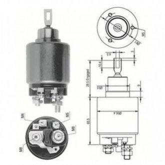 Реле стартера, що втягує (електромагніт) AUDI 71-90 VW 73-88 DB W114/116/123 FIAT [940113050124] MAGNETI MARELLI ame0124