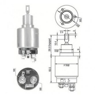 Втягуюче реле стартера AUDI 2,0-4,2: 80/100/A4/6/8 VW Passat 1,6/1,8 [940113050270] MAGNETI MARELLI ame0270