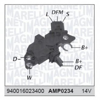 Купити Реле-регулятор напруги FORD Mondeo 1,6-2,0 96-00 Ford Transit MAGNETI MARELLI amp0234 (фото1) підбір по VIN коду, ціна 853 грн.