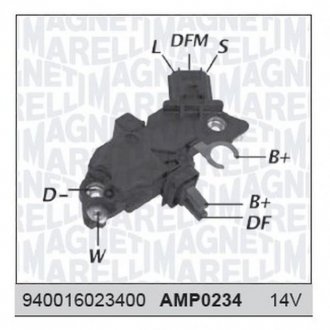 Купить Реле-регулятор напряжения FORD Mondeo 1,6-2,0 96-00 MAGNETI MARELLI amp0234 (фото1) подбор по VIN коду, цена 904 грн.