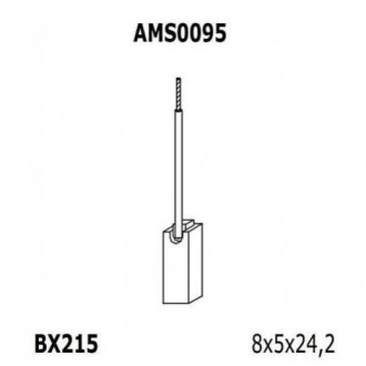 Щітки генератора MAN (24V8x5x24,2) [940113190095] MAGNETI MARELLI ams0095
