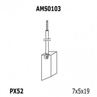 Ремкомплект (щетки) генератора (12V7x5x19)PEUGEOT,RENAULT,PEUGEOT TRUCKS [940113190103] MAGNETI MARELLI ams0103