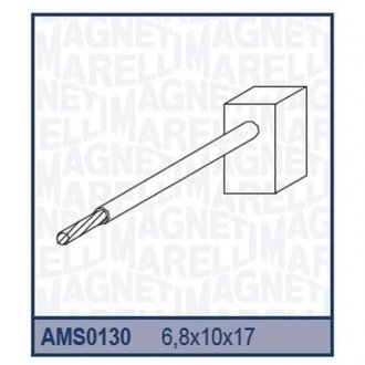 Ремкомплект (щетки) стартера MITSUBISHI 85 [940113190130] JASX8283 MAGNETI MARELLI ams0130