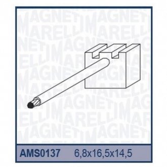 Щетки стартера (6,8x16,5x14,5)MAZDA, SUNNY, DATSUN TRK. [940113190137] MAGNETI MARELLI ams0137