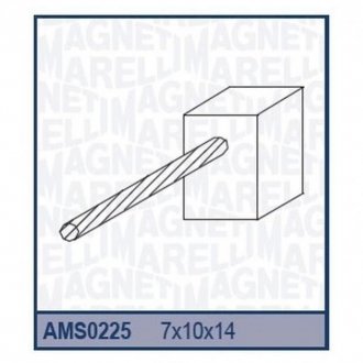 Ремкомплект (щетки) стартера PEUGEOT 405-309-205, AUDI 100- 200, CITROEN BX, RENAULT, VOLKSWAGEN [940113450225] Volkswagen Passat, Volvo 480, 440, 460, Peugeot 405 MAGNETI MARELLI ams0225