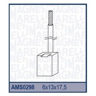 Ремкомплект (щетки) стартера FIAT - BRAVA, RACING, SPIDER2000, 132 BERLINA, NUOVA, REGATA, FIAT, SEAT [940114180298] MAGNETI MARELLI ams0298