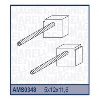 Вугільна щітка, стартер к-кт. BSX161162CU MAGNETI MARELLI ams0348