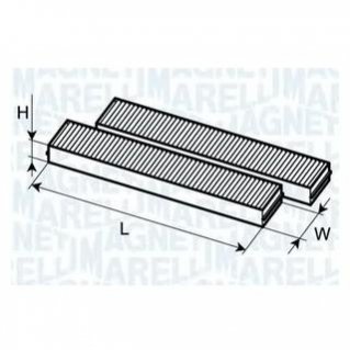 Купить VW Фильтр салона (2шт.) AUDI A6 Audi A6 MAGNETI MARELLI bcf261 (фото1) подбор по VIN коду, цена 486 грн.