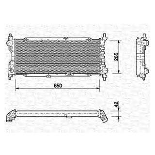 OPEL Радіатор охолодження Combo,Corsa B 1.5/1.7D 94- MAGNETI MARELLI bm588