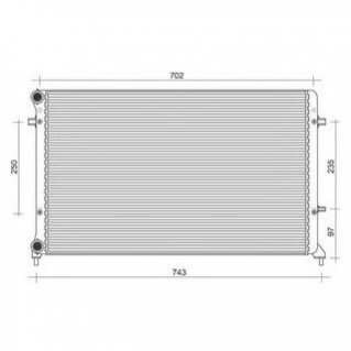 VW Радиатор охлаждения Audi A3,Caddy III,IV,Golf,Passat,Touran,Skoda Octavia MAGNETI MARELLI bm853