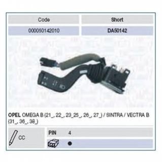 Купить Выключатель на руле OPEL OMEGA B Opel Omega, Vectra MAGNETI MARELLI da50142 (фото1) подбор по VIN коду, цена 893 грн.