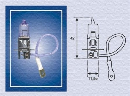 Купити Електрична лампа розжарення MAGNETI MARELLI h3 24V (фото1) підбір по VIN коду, ціна 71 грн.