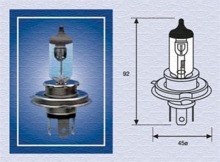 Купить Автомобильная лампа 002156100000 MAGNETI MARELLI h4 24V (фото1) подбор по VIN коду, цена 126 грн.