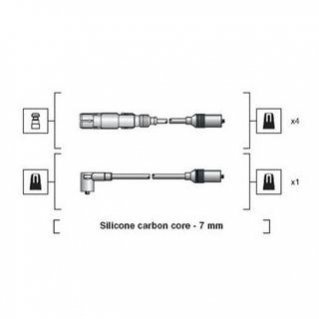 Высоковольтные провода AUDI A4 VW PASSAT Audi A4, Volkswagen Passat MAGNETI MARELLI msk1270