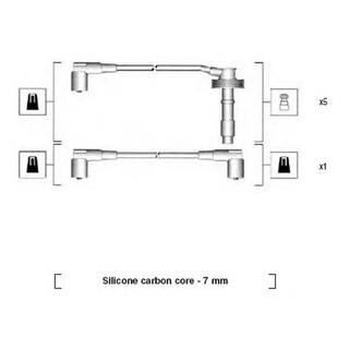 VOLVO дроти високої напруги (6шт).) 850, S70, V70 I [941215110796] Volvo 850, Renault Safrane, Volvo V70, C70, 940 MAGNETI MARELLI msk796