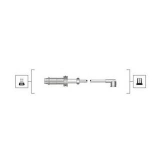 Комплект високовольтних проводів EQ CITROEN AX GTI, PEUGEOT 106 XSI [941319170034] Peugeot 405, 306, Citroen Berlingo, Peugeot Partner, Citroen Xsara, Peugeot 206 MAGNETI MARELLI msq0034