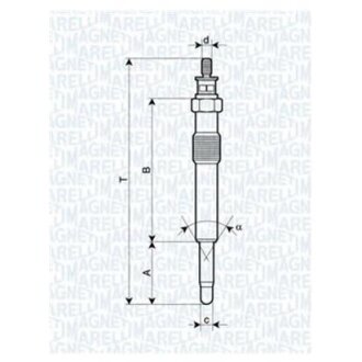 Свічка розжарювання MAGNETI MARELLI uc22a