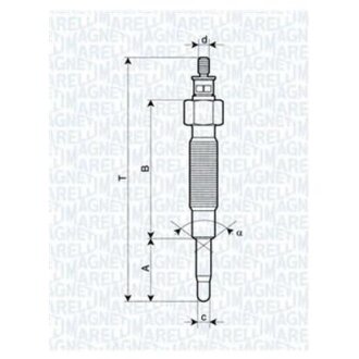 Свічка накалу MAGNETI MARELLI uc23a