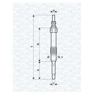 Свічка розжарювання Fiat Croma, Stilo, Alfa Romeo 147, Fiat Doblo, Suzuki SX4 MAGNETI MARELLI uc43a