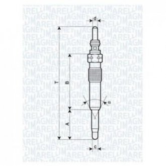 Свічка розжарення AUDI FORD SEAT SKODARENAULT, VOLVO VW MAGNETI MARELLI uc53a