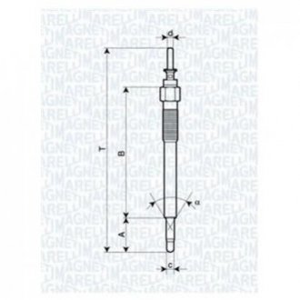 Купити OPEL Свічка розжарення 1.7DI,1.7DTI 00- Opel Astra, Zafira, Corsa, Combo, Honda Civic, Opel Meriva MAGNETI MARELLI uc58a (фото1) підбір по VIN коду, ціна 528 грн.