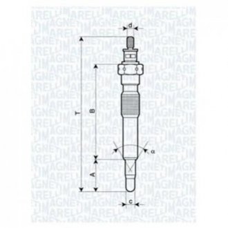 OPEL Свічка розжарювання ASTRA 1.7DT 91-98 двигун.ISUZU Opel Astra, Corsa, Combo, Vectra MAGNETI MARELLI uc62a