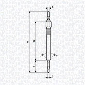 Свічка накалу MAGNETI MARELLI uc71a