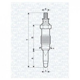 Свічка розжарювання MAGNETI MARELLI ux13a