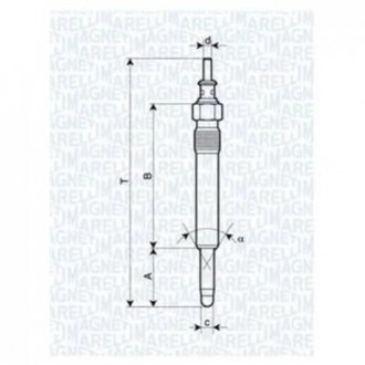 Свічка розжарювання MAGNETI MARELLI ux17a