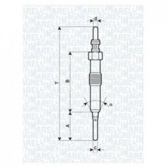 Свічка розжарювання MAGNETI MARELLI uy18a