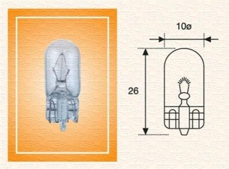 Автомобильная лампа 003822100000 MAGNETI MARELLI w3W 24V