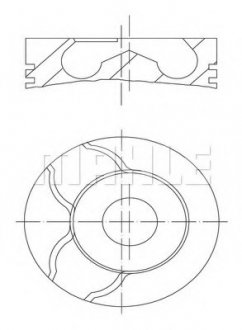 Поршень с кольцами MAHLE / KNECHT 001 01 00