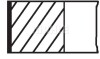 Купить Комплект поршневых колец из 3 шт.. MAHLE / KNECHT 001 06 N0 (фото1) подбор по VIN коду, цена 1701 грн.