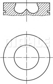 Поршень з кільцями FORD 90.4 TRANSIT 2.4 TDCI 2004- (MAHLE) MAHLE / KNECHT 013 PI 00107 002