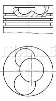 Поршень Audi A3, Volkswagen Passat, Golf, Bora, Audi A4, Seat Leon, Audi A6, Seat Toledo, Skoda Superb, Seat Ibiza, Cordoba MAHLE / KNECHT 0308600