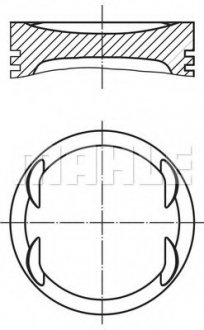 Купить Поршень Volkswagen Golf, Bora, Seat Leon, Toledo MAHLE / KNECHT 030 99 02 (фото1) подбор по VIN коду, цена 2224 грн.