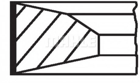 Кільця поршневі (1cyl) VOLVOFH12 D12. D 131.0 (4/3/4) Audi 100, Volkswagen LT, Volvo 740, 760, 960, 940 MAHLE / KNECHT 038 03 N0