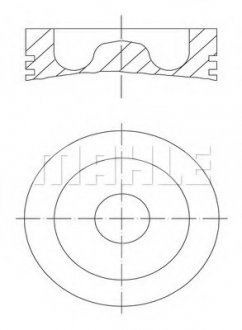 Купити Поршень двигуна MAHLE / KNECHT 061 PI 00129 000 (фото1) підбір по VIN коду, ціна 7777 грн.