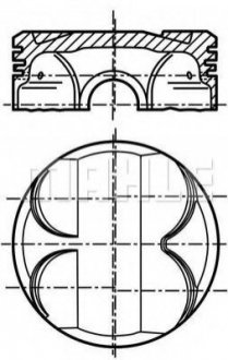 Купить Поршень BMW E39, E46, E60 MAHLE / KNECHT 081PI00111001 (фото1) подбор по VIN коду, цена 4755 грн.