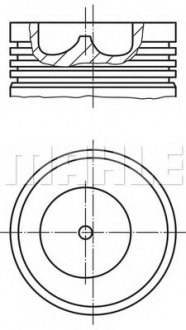 Купить Поршень двигателя MAHLE / KNECHT 101 99 00 (фото1) подбор по VIN коду, цена 2966 грн.