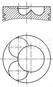 Поршень к-т MAHLE / KNECHT 2274400