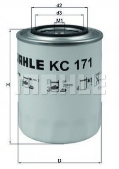 Фільтр паливний MAHLE / KNECHT kc171