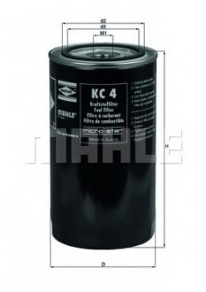 Топливный фильтр MAHLE / KNECHT kc4