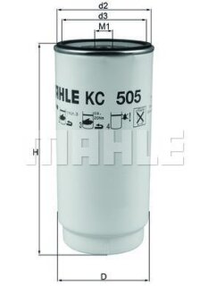 Фільтр паливний MAHLE / KNECHT kc 505d